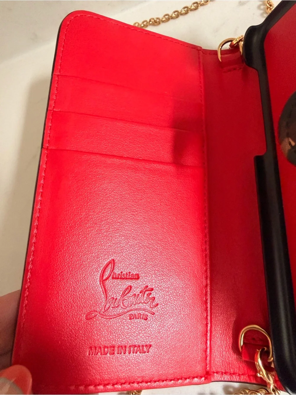 Christian Louboutin Leopard Print Loubiflap Chain iPhone Case - 11 Pro